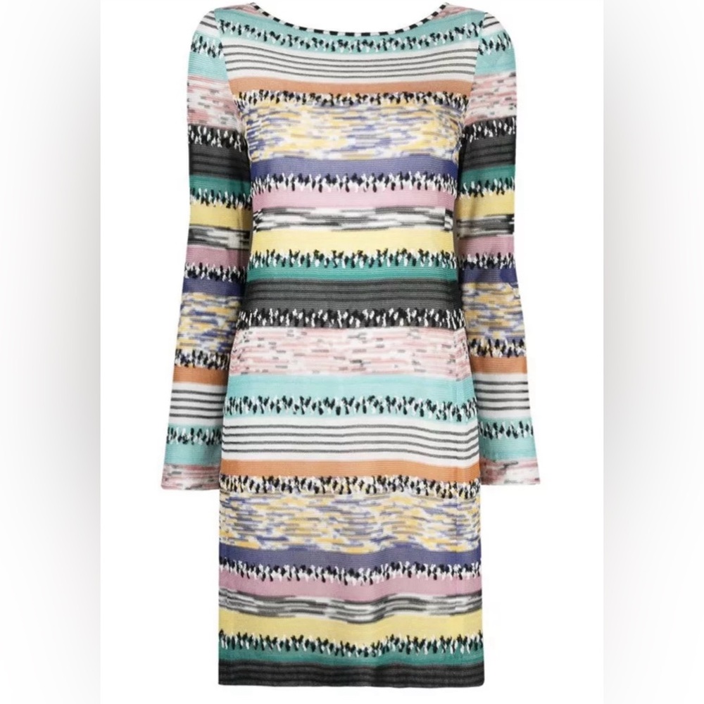MISSONI Stripe Jacquard Semi Sheer Dress Poolside Cover Up size 40 (US 4) NWOT - Picture 12 of 12